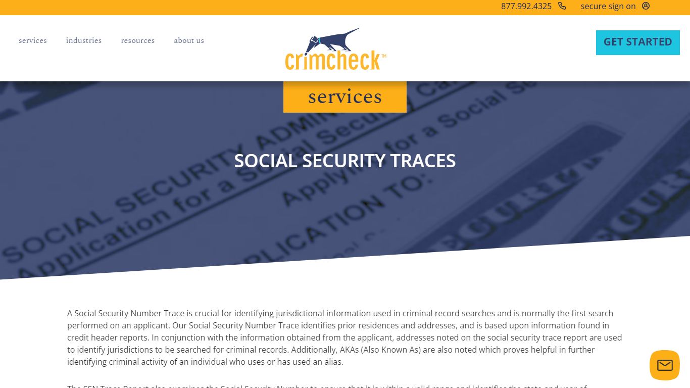 Social Security Traces | Verification Services | Crimcheck